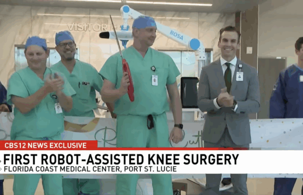 Dr. Daniel A. Jones Featured Performs First Robot-Assisted Knee Surgery at Florida Coast Medical Center